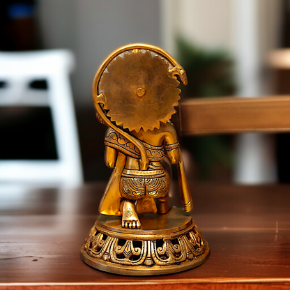 Lord Hanuman ji Blessing with Gada Solid Brass Idol - 12 Inches Nikuressence