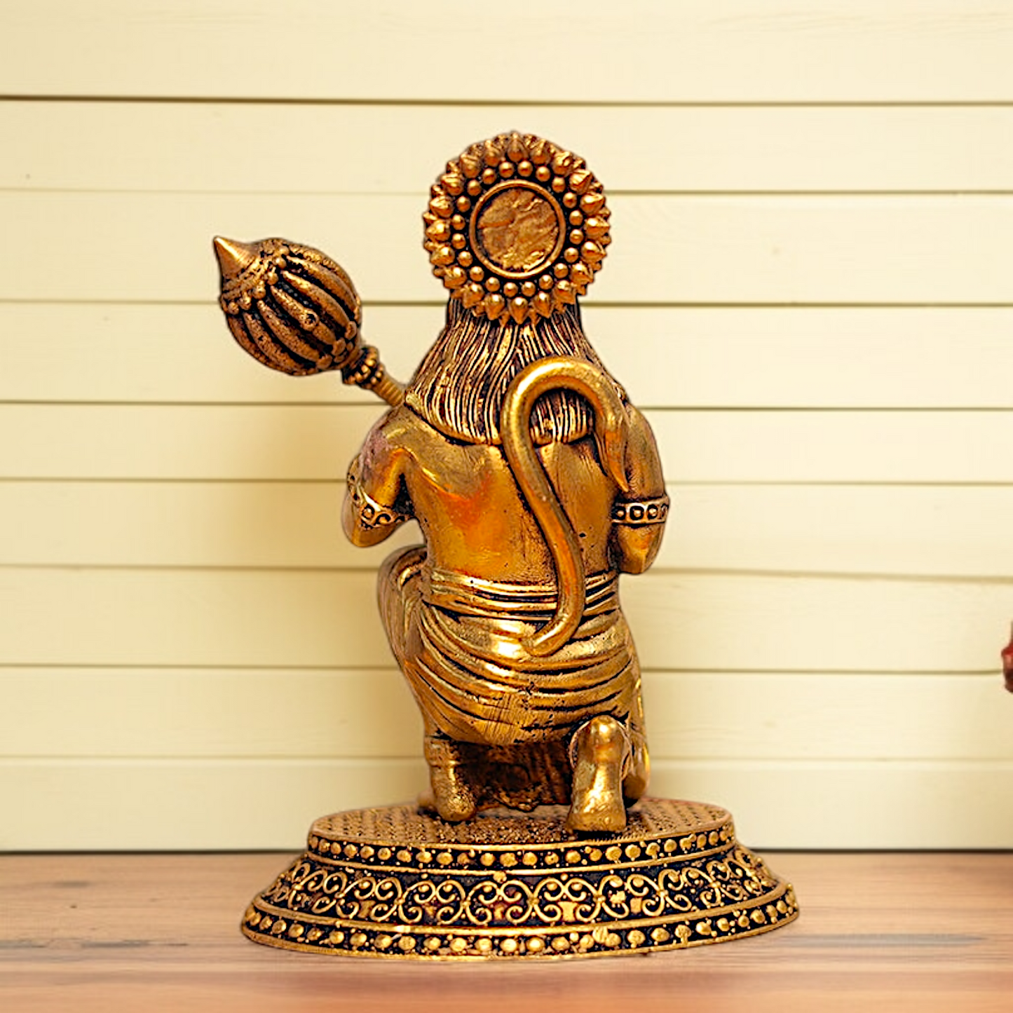 Lord Hanuman ji monkey God Solid Brass idol - 6 Inches Nikuressence