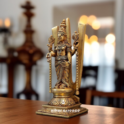 Lord Tirupati Balaji standing with Blessing Brass idol - 15 inches Nikuressence
