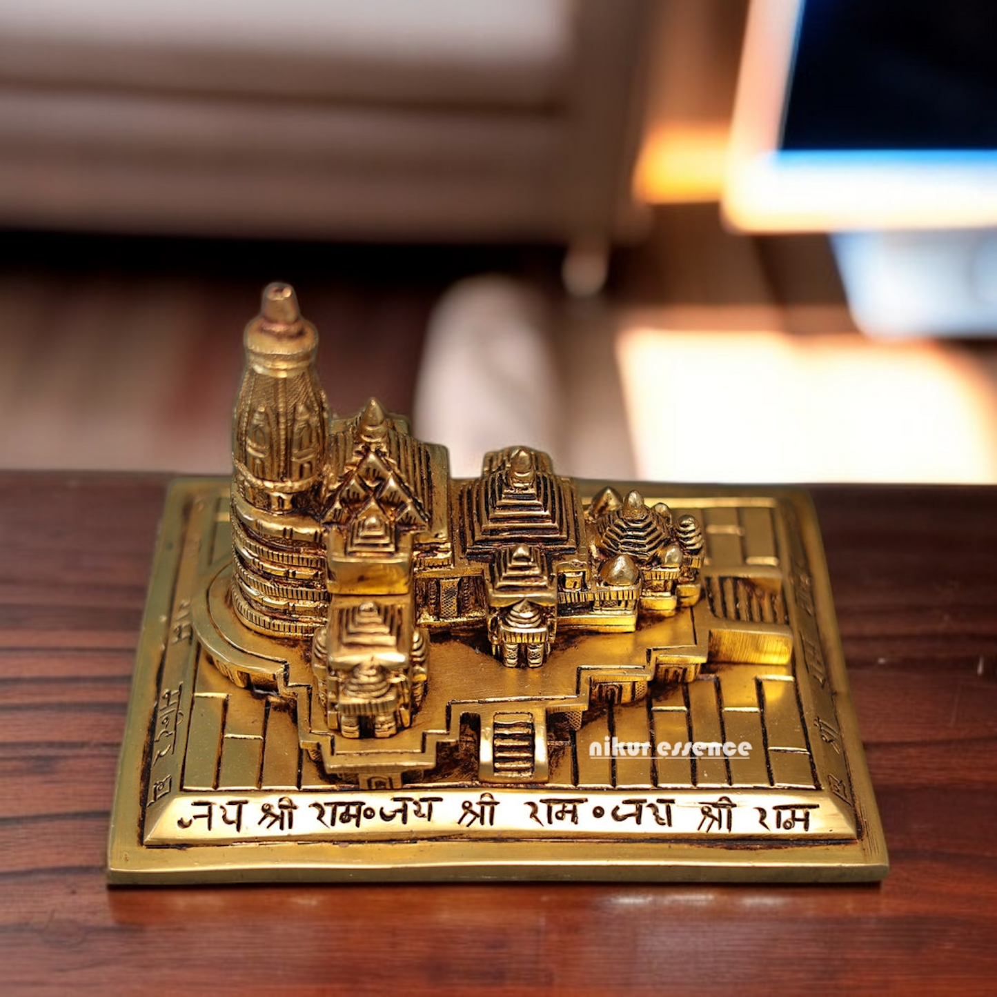 Ram Mandir Ayodhya Solid Brass idol - 8 Inches Nikuressence