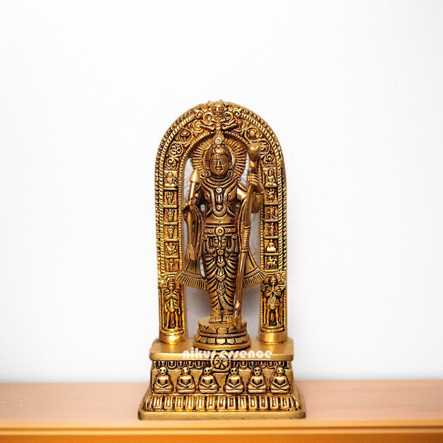 Shree Ram Lalla Standing Solid Brass idol - 7 Inches Nikuressence