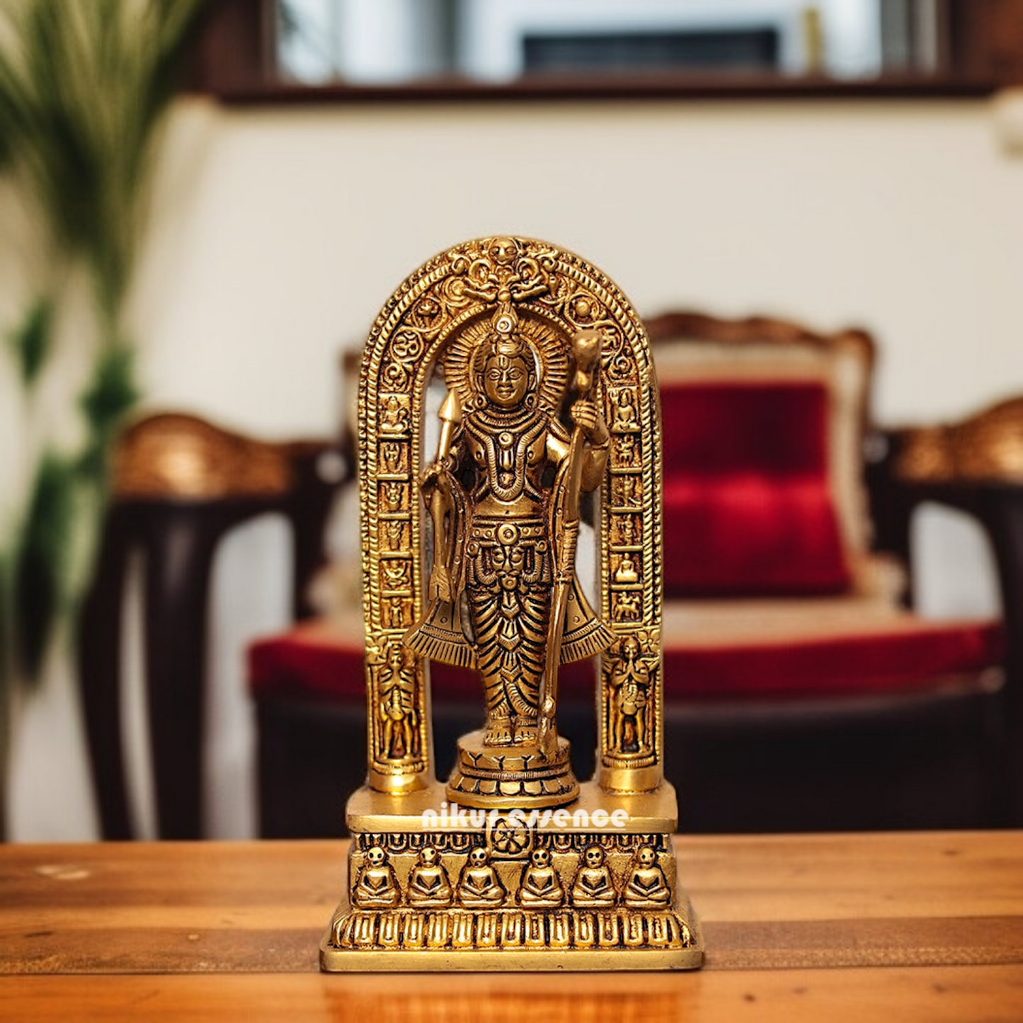 Shree Ram Lalla Standing Solid Brass idol - 7 Inches Nikuressence