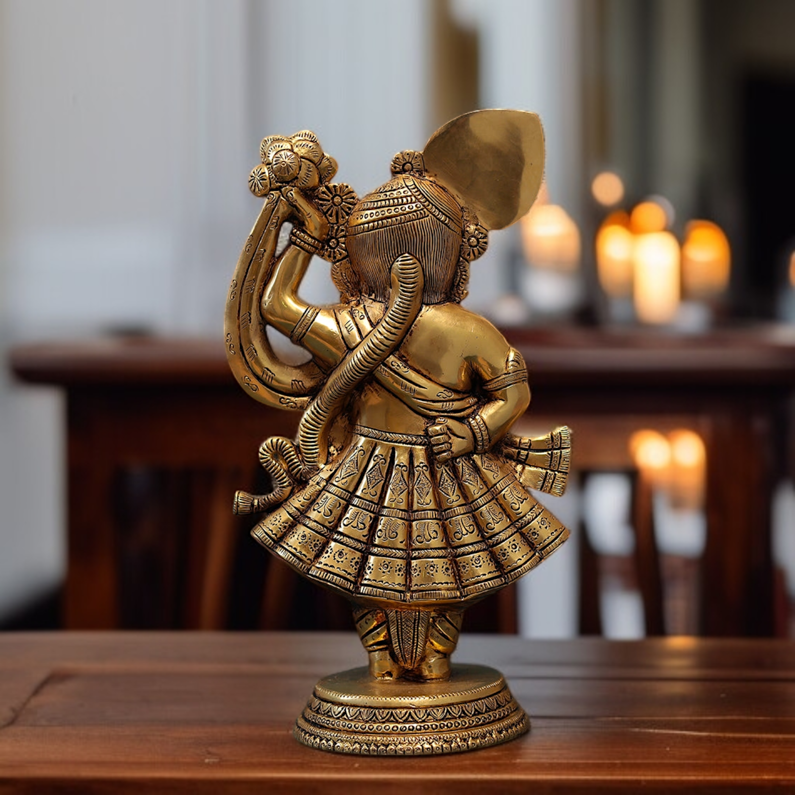 Shreenathji Gopal standing Brass idol - 11 Inches Nikuressence