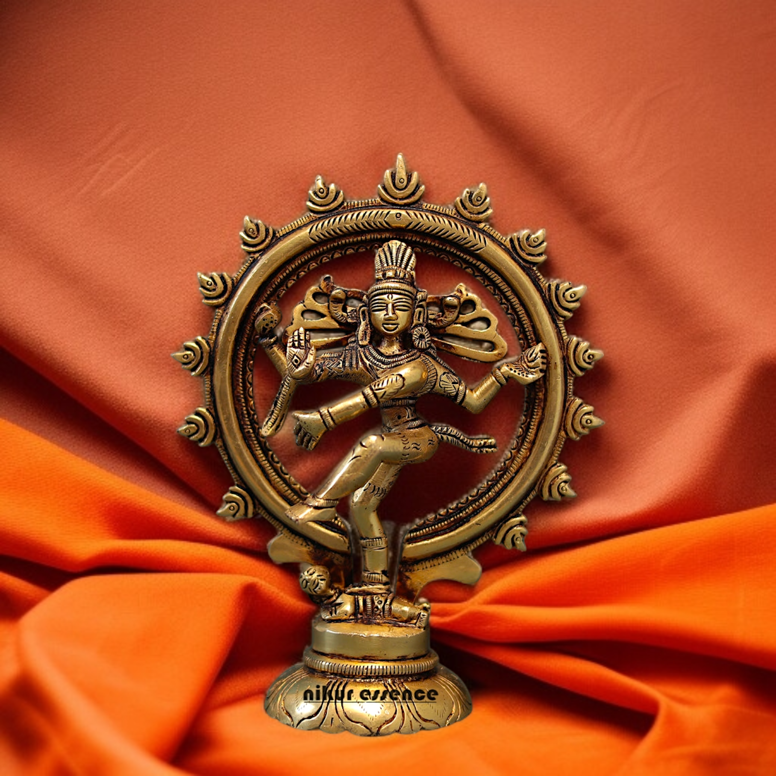 Pure Brass Shiva Nataraja Dancing Tandav idol - 6.5 Inches Nikuressence