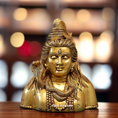 Shiva Adiyogi Worship Solid Brass statue - 12 Inches Nikuressence