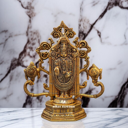 Lord Venkateswara Tirupati Balaji standing solid Brass idol - 11 Inches Nikuressence