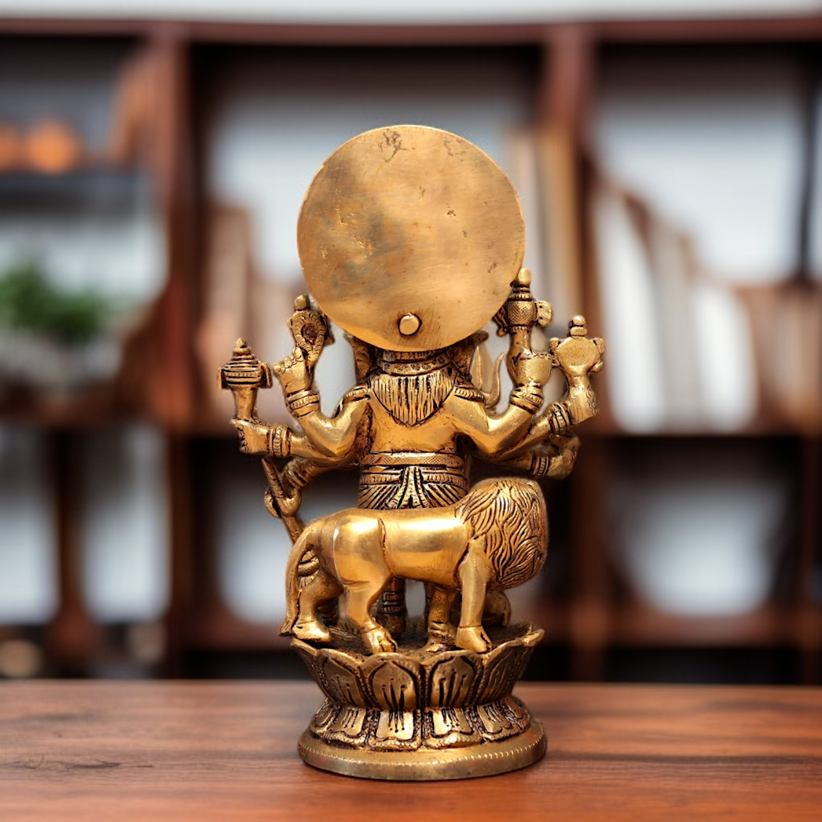 Lord Drishti Ganesha standing with Blessing Brass idol - 9 Inches Nikuressence