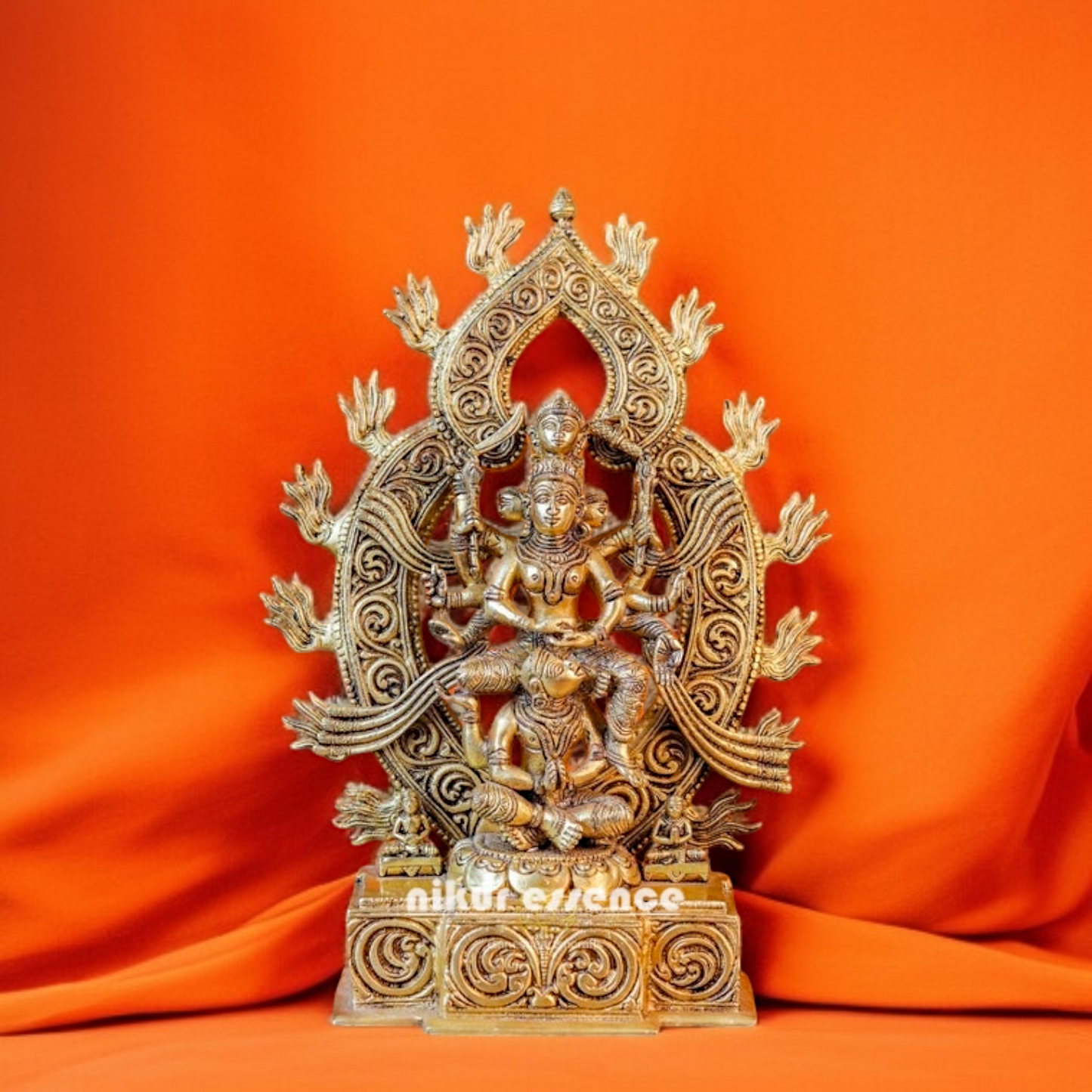 Goddess kamakhya devi Blessing solid brass idol - 13.386 inches Nikuressence