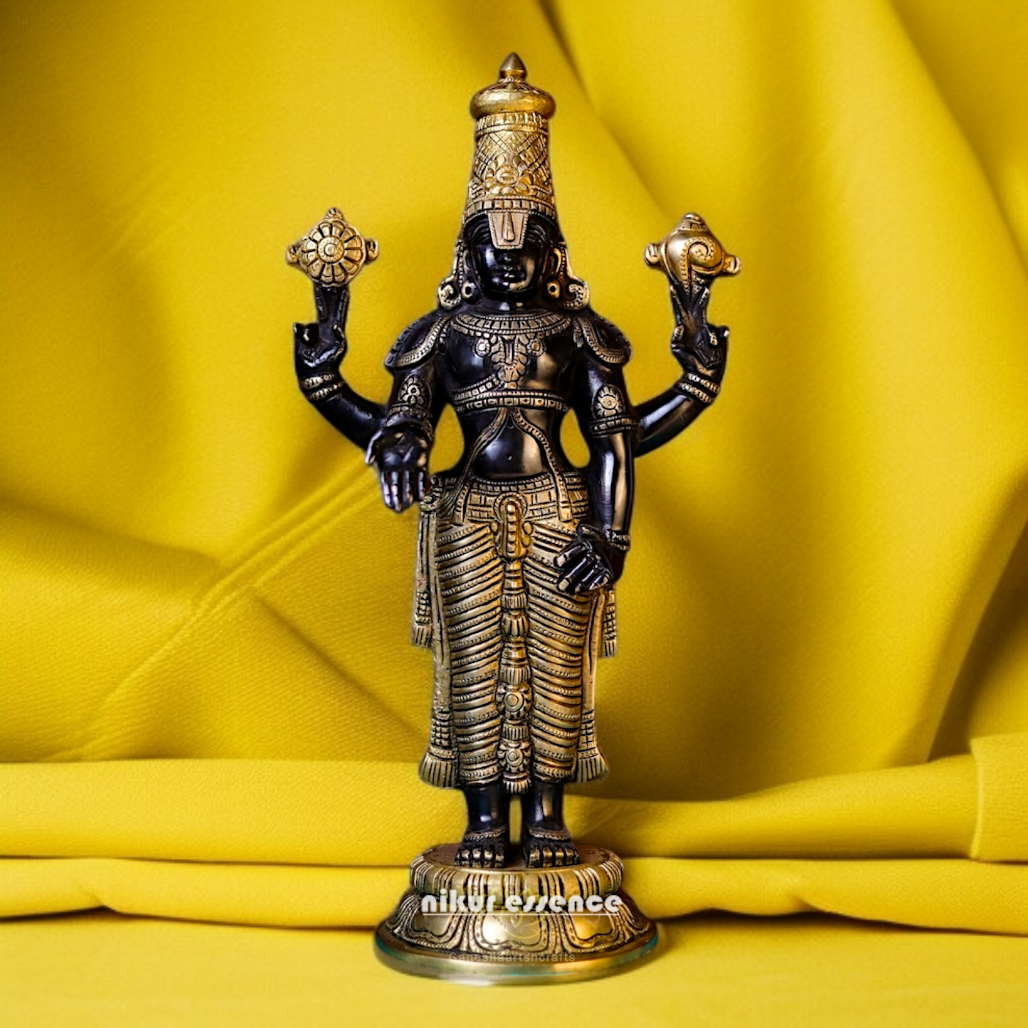 Venkateshwara Standing with Blessing Brass idol - 18.504 inches Nikuressence