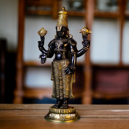 Venkateshwara Standing with Blessing Brass idol - 18.504 inches Nikuressence