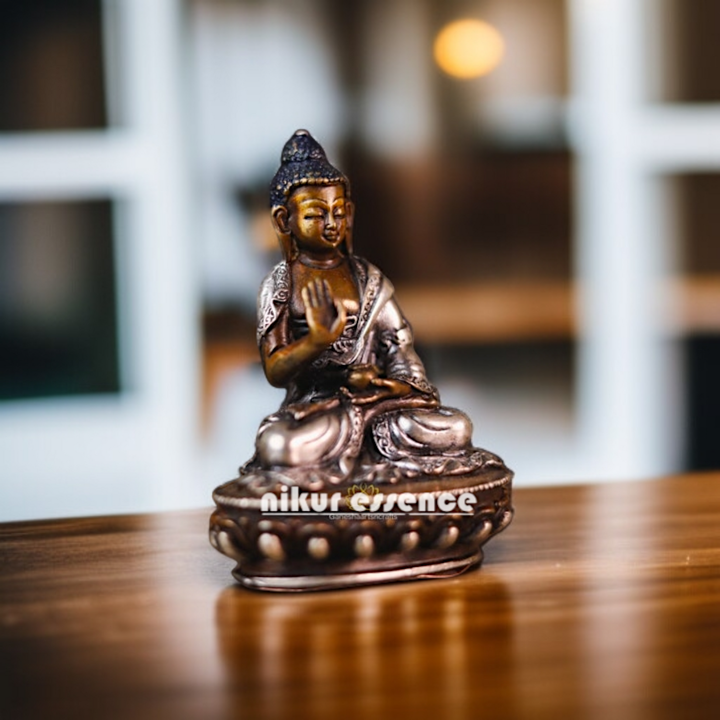 Brass Buddha Blessing idol - 4 Inches Nikuressence