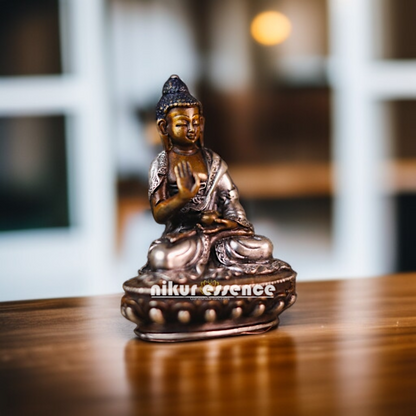 Brass Buddha Blessing idol - 4 Inches Nikuressence