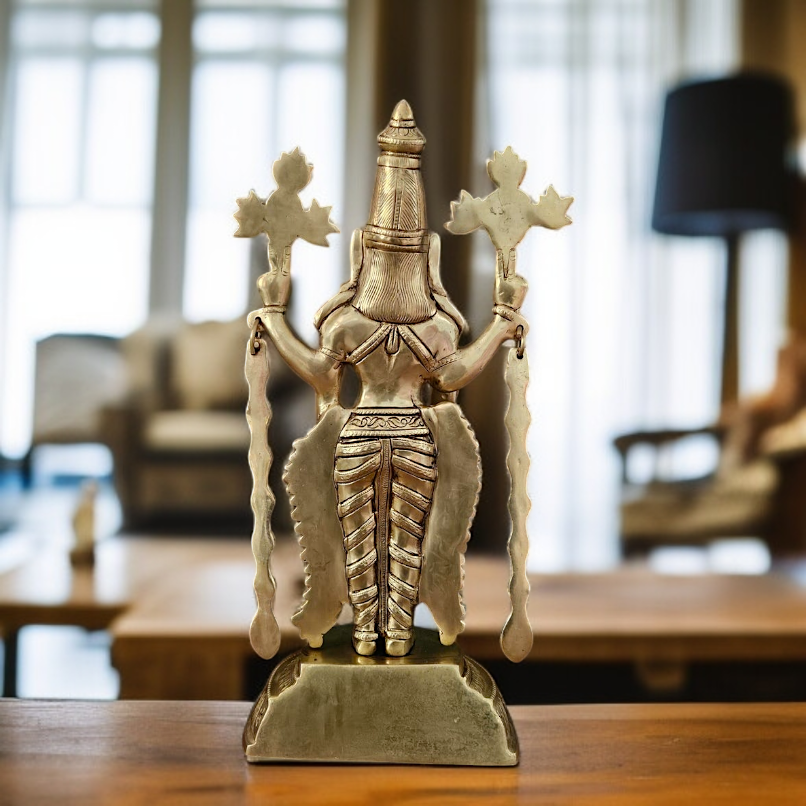 Pure Brass Tirupati Balaji standing with Blessing statue - 17 Inches Nikuressence