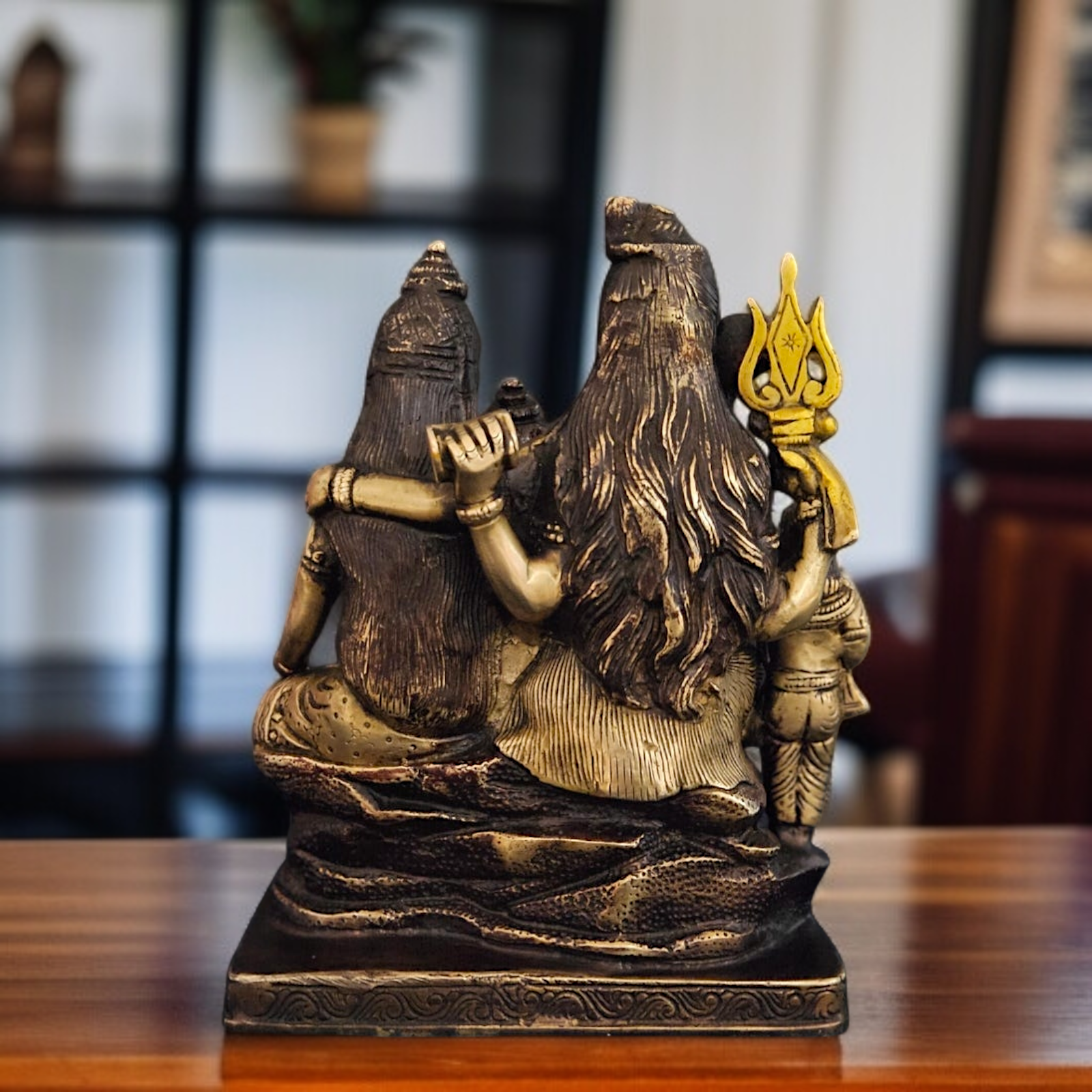 Brass Shiva parivar family statue - 10 Inches Nikuressence