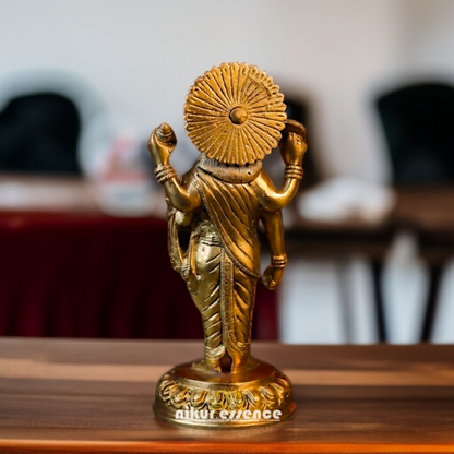 Dhanvantri bhagwan standing with Blessing solid Brass idol - 7 Inches Nikuressence