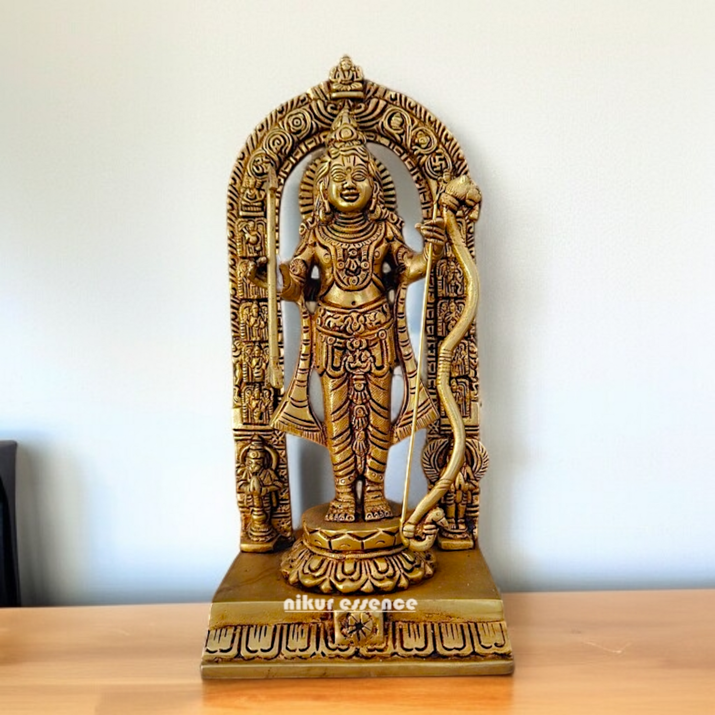 Lord Ram Lalla Standing with Blessing Brass idol - 10 inches Nikuressence