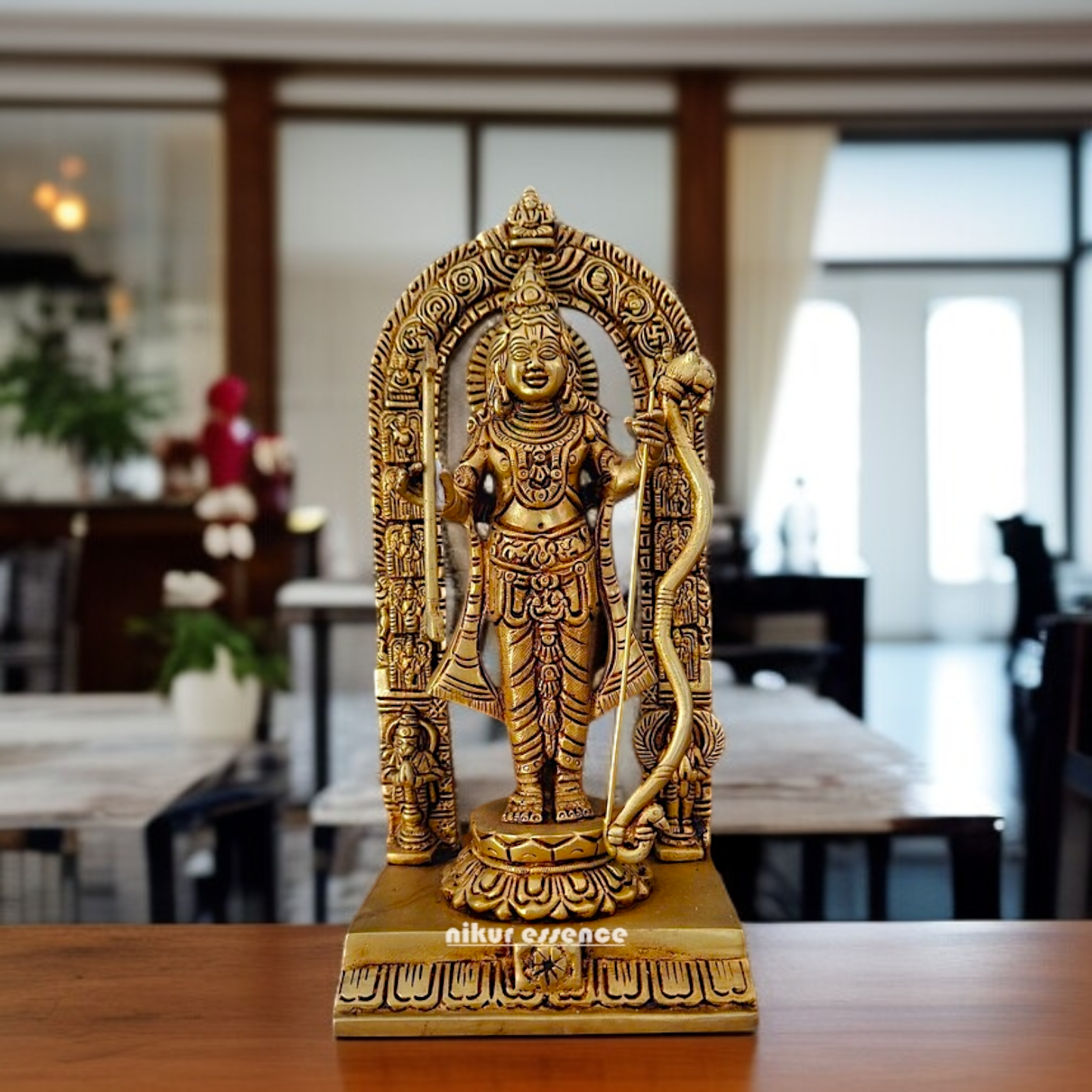 Lord Ram Lalla Standing with Blessing Brass idol - 10 inches Nikuressence