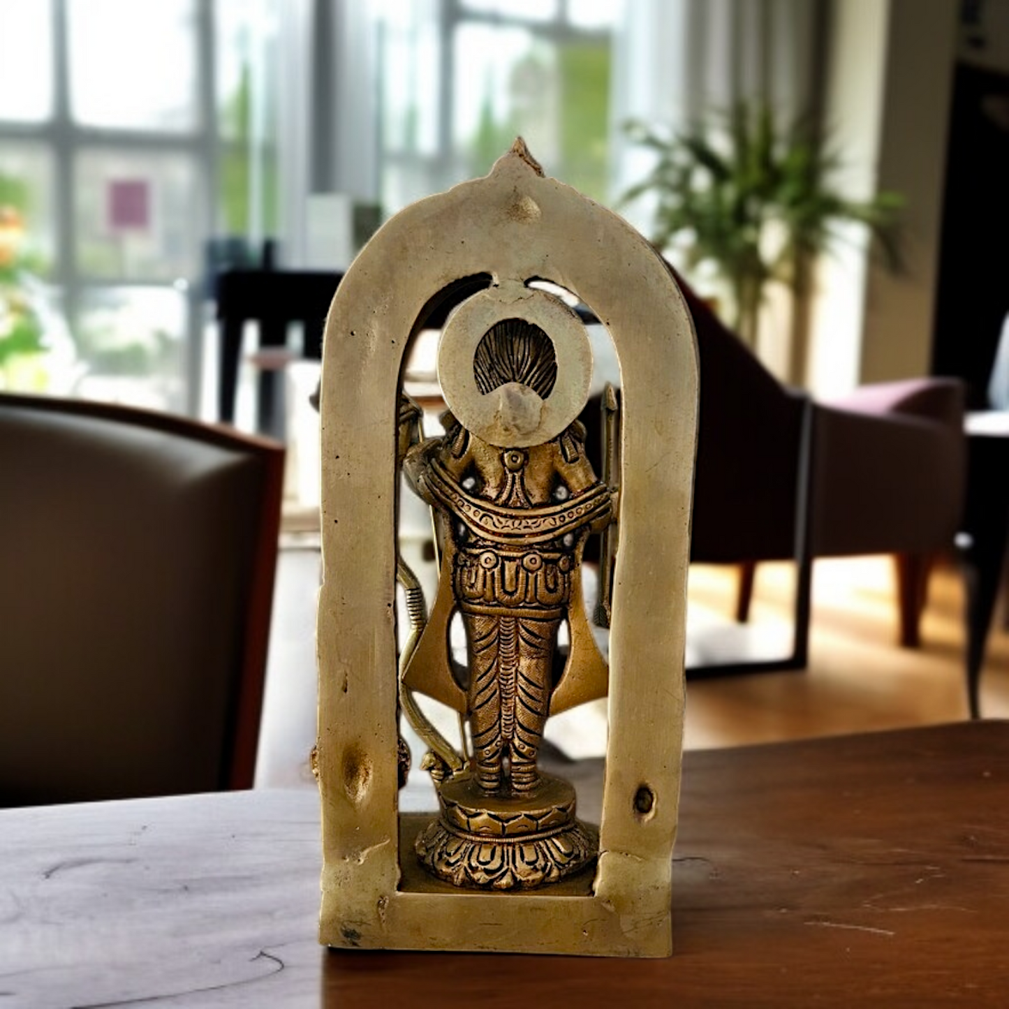 Lord Ram Lalla Standing with Blessing Brass idol - 10 inches Nikuressence