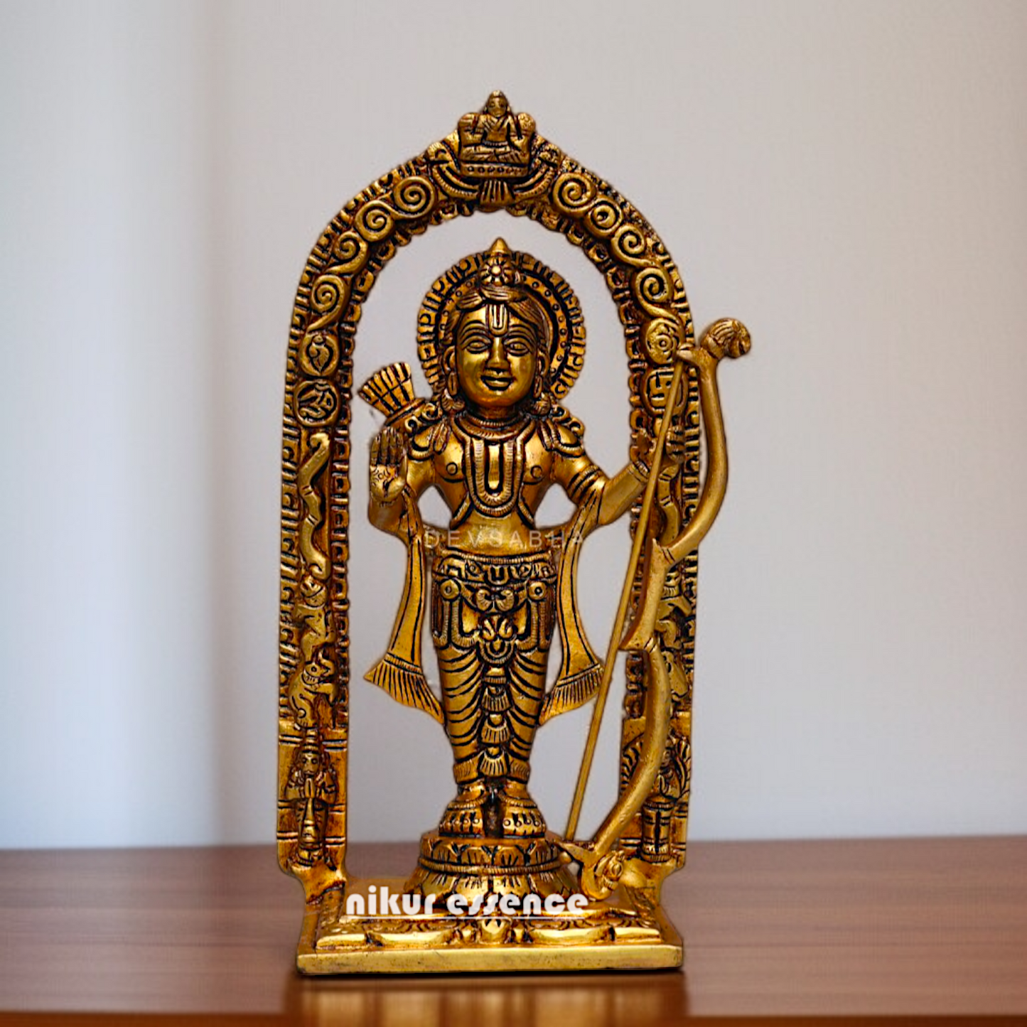 Pure Brass Ram lalla worship statue - 10 Inches Nikuressence