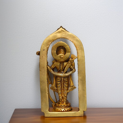 Pure Brass Ram lalla worship statue - 10 Inches Nikuressence