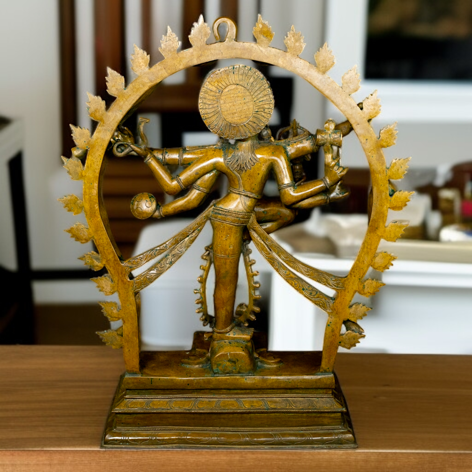 Panchaloha Gaja Samhara Shiva Standing on Elephant Head statue - 38 Inches Nikuressence