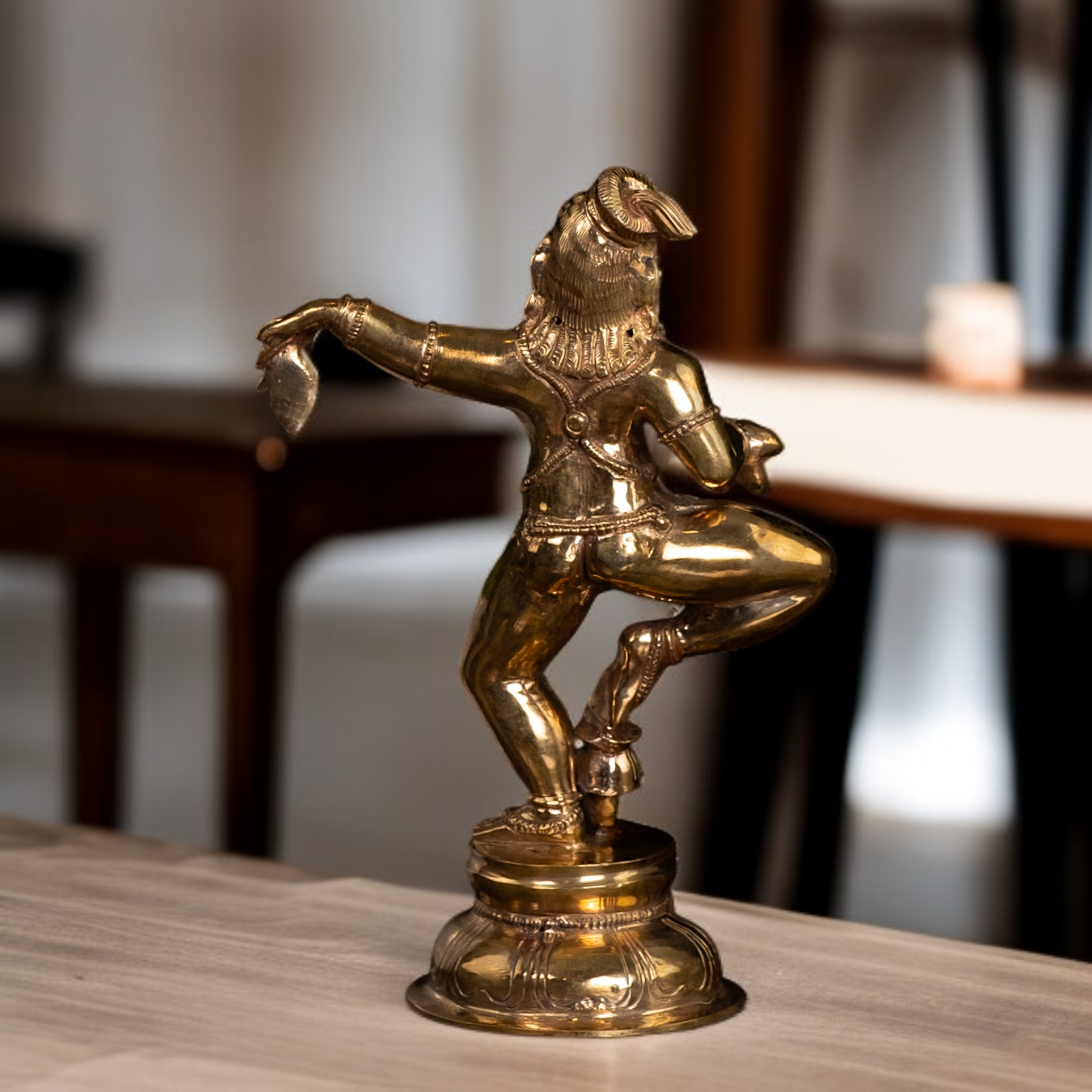 Baby Krishna Dancing with Blessing Panchaloha idol - 8 Inches Nikuressence