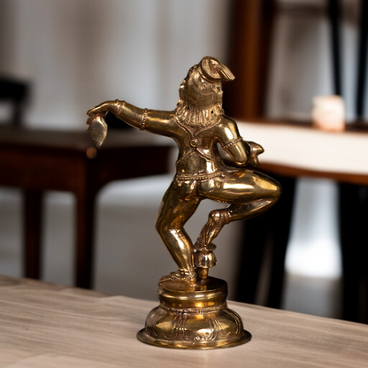 Baby Krishna Dancing with Blessing Panchaloha idol - 8 Inches Nikuressence