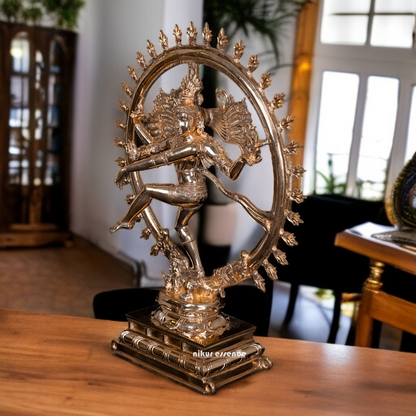 Lord Nataraja Shiva Tandav dancing Panchaloha idol - 23 Inches Nikuressence