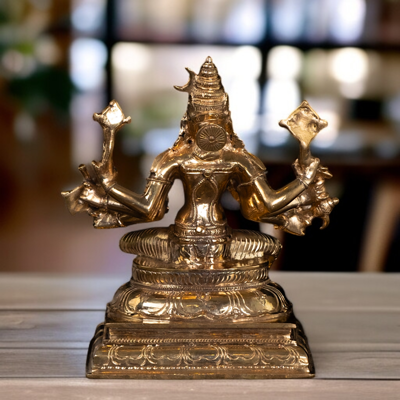 Goddess Varahi Amman Devi seated with Blessing Panchaloha idol - 9.25 Inches Nikuressence