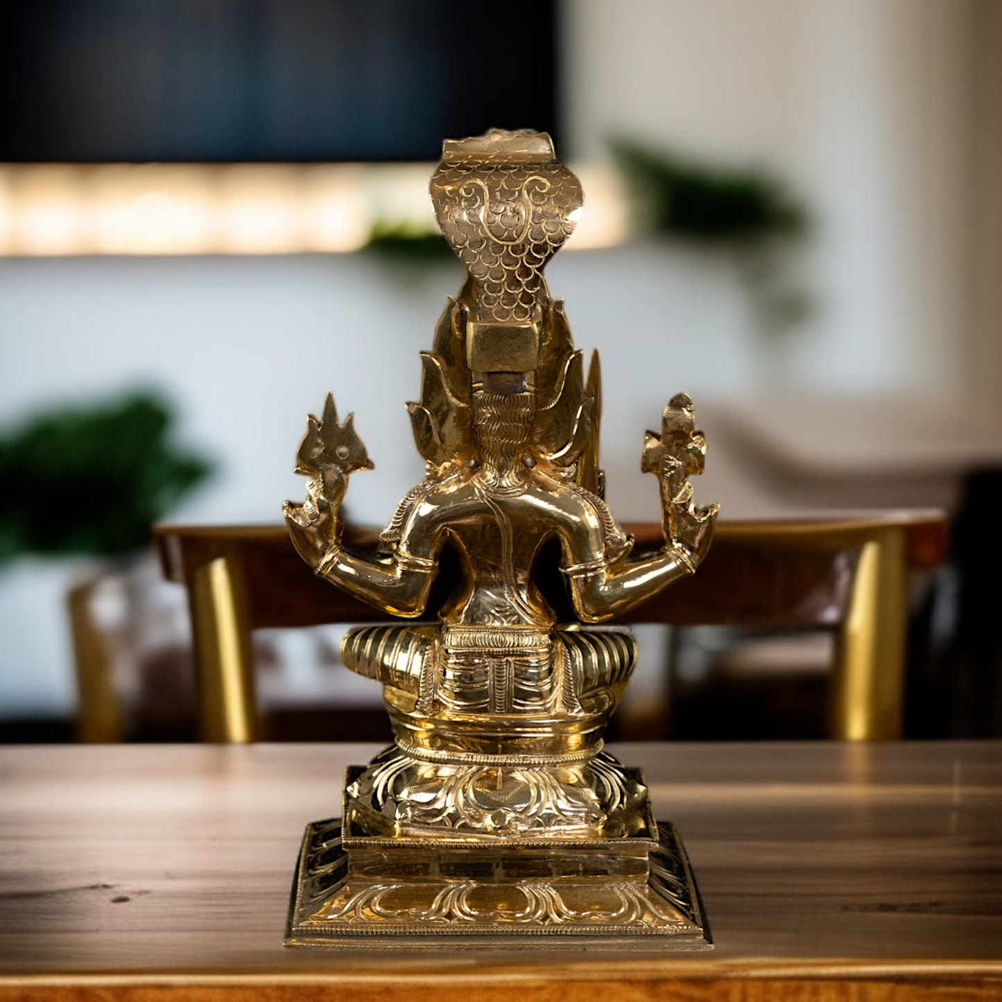 Goddess Mariamman Devi Seated with Blessing Panchaloha idol - 10.5 Inches Nikuressence