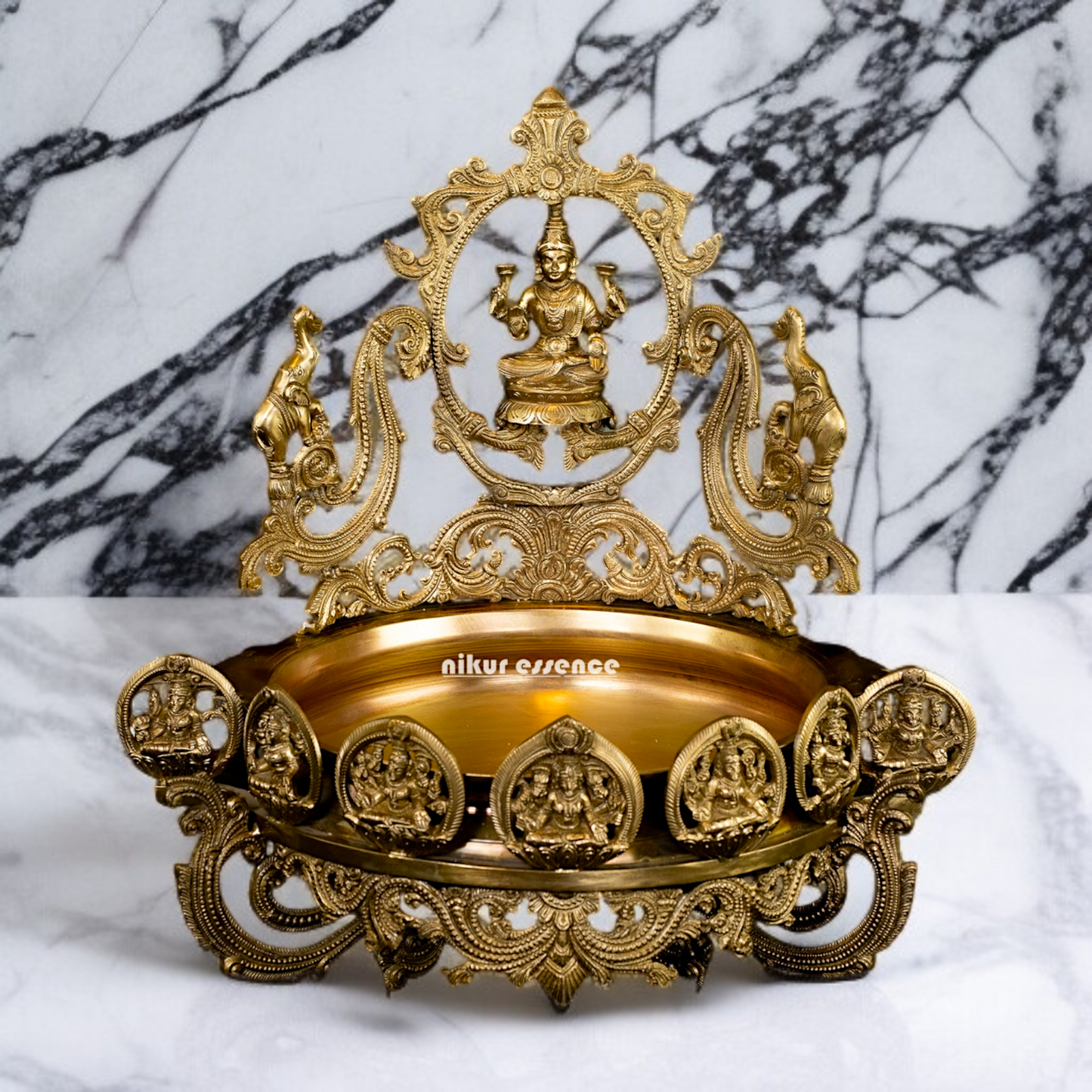 Goddess Asthalakahmi Urli festival home decor Panchaloha - 19 Inches Nikuressence