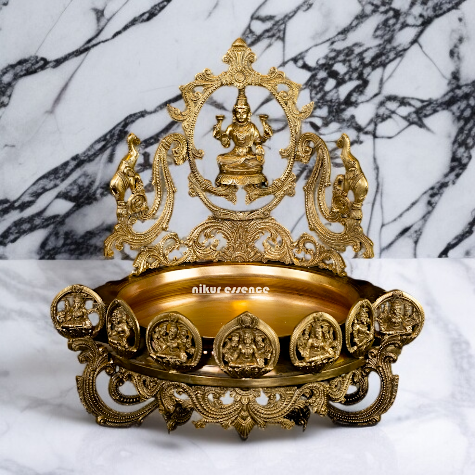 Goddess Asthalakahmi Urli festival home decor Panchaloha - 19 Inches Nikuressence