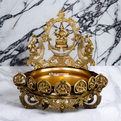 Goddess Asthalakahmi Urli festival home decor Panchaloha - 19 Inches Nikuressence