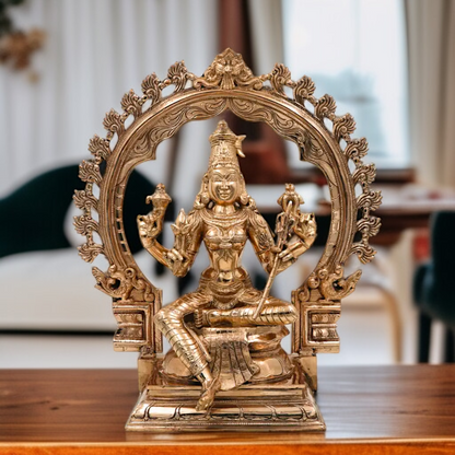 Goddess Rajarajeshwari Seated with Blessing statue - 15.5 Inches Nikuressence