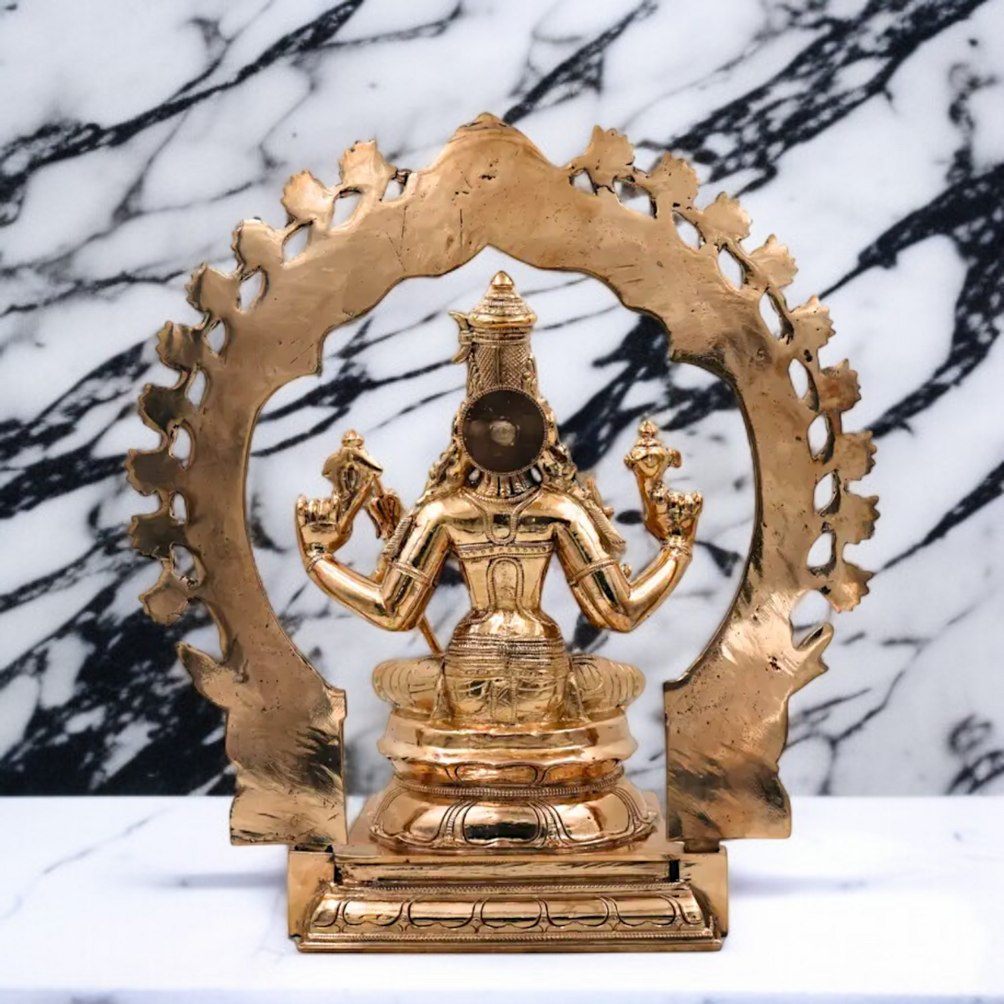 Goddess Rajarajeshwari Seated with Blessing statue - 15.5 Inches Nikuressence