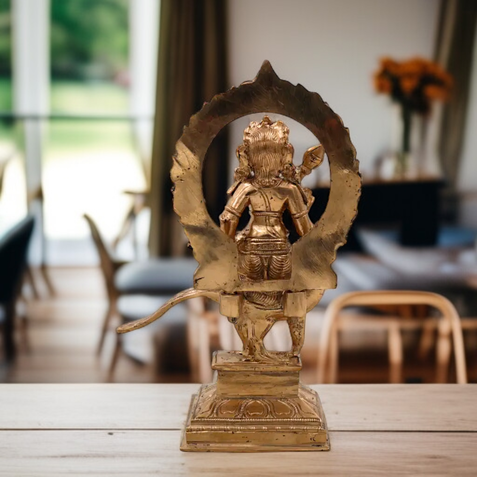 Lord Murugan Kartikeya Blessing Seated on Peacock Panchaloha idol - 8 Inches Nikuressence