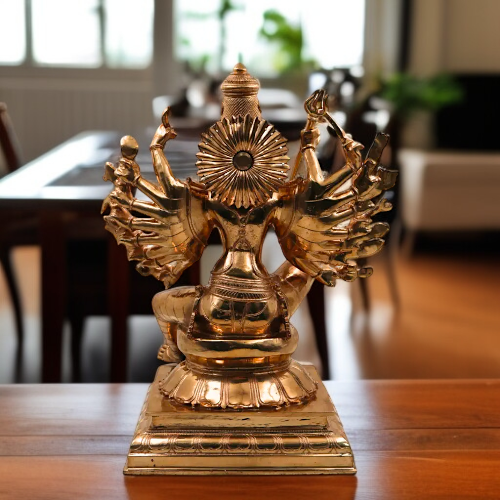 Goddess Durga Adi Shakti Devi Seated Pooja Panchaloha idol - 18 Inches Nikuressence