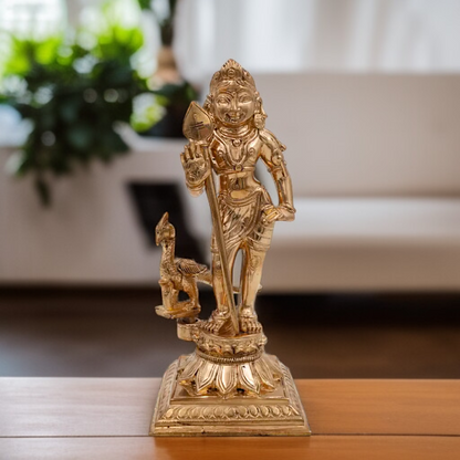 Lord Murugan standing Panchaloha idol - 7 Inches Nikuressence