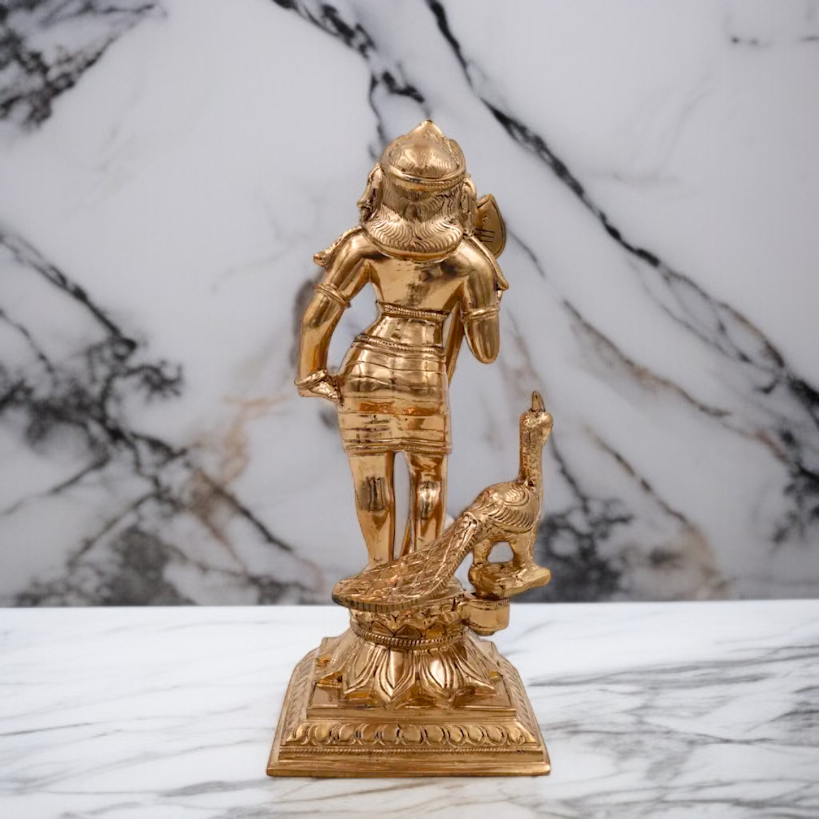 Lord Murugan standing Panchaloha idol - 7 Inches Nikuressence