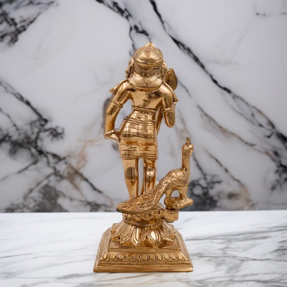 Lord Murugan standing Panchaloha idol - 7 Inches Nikuressence
