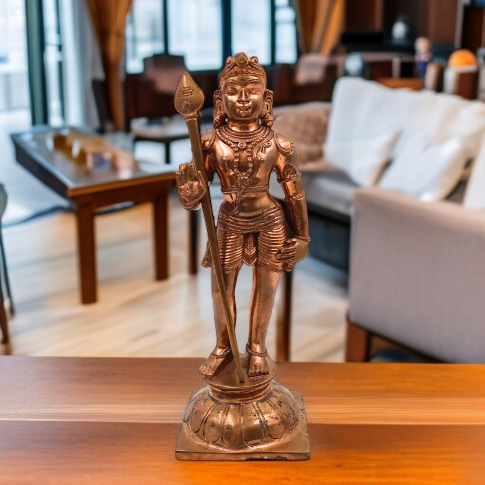 Panchaloha Kartikeya Murugan swamy standing idol - 9 Inches Nikuressence