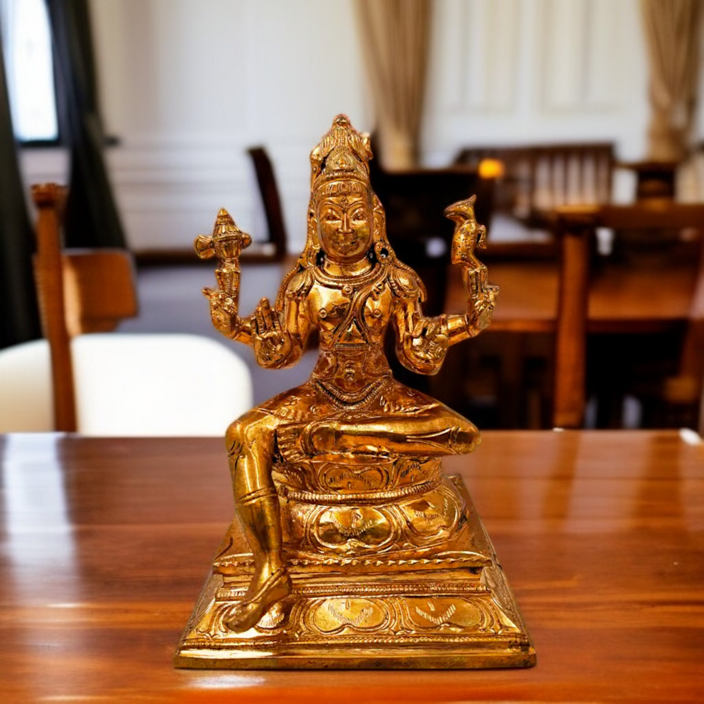 Lord Shiva Mahadev ji Seated with Blessing Panchaloha idol - 7.087 inches Nikuressence