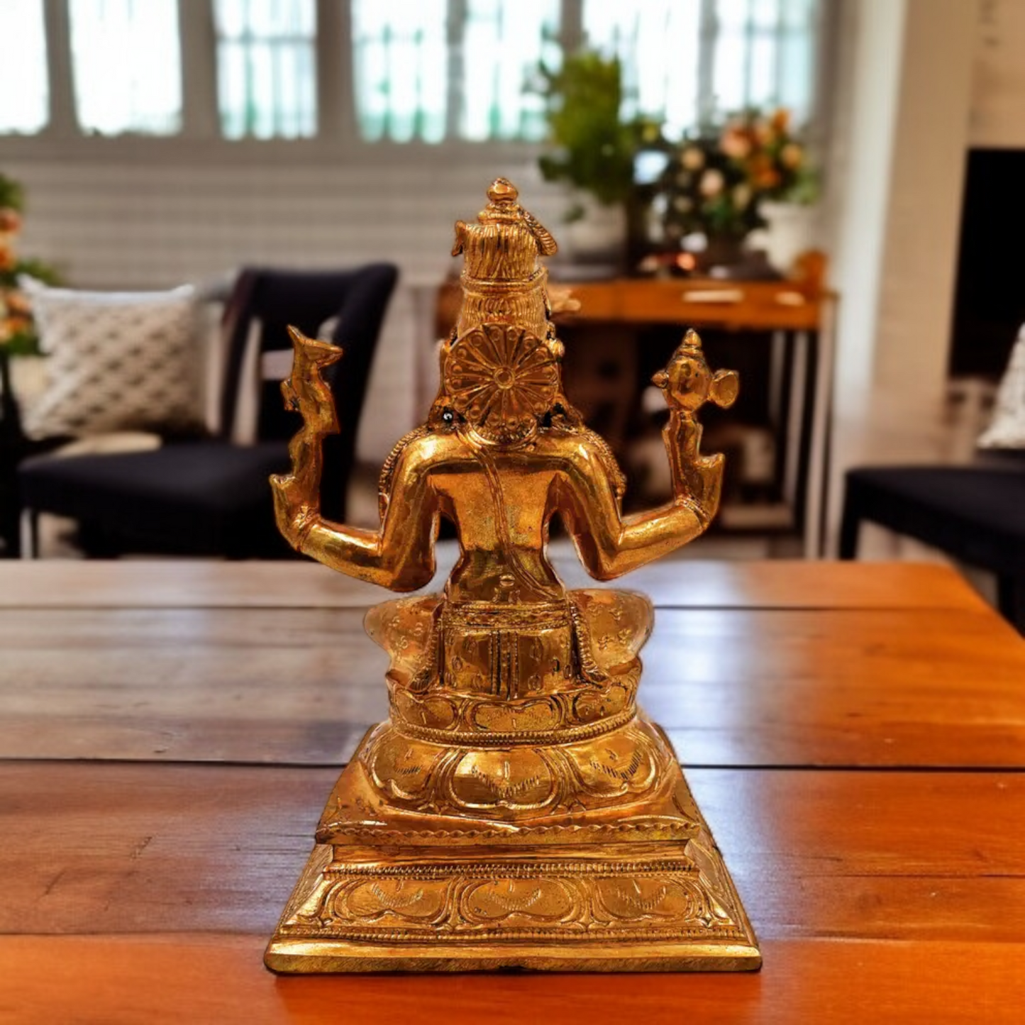 Lord Shiva Mahadev ji Seated with Blessing Panchaloha idol - 7.087 inches Nikuressence