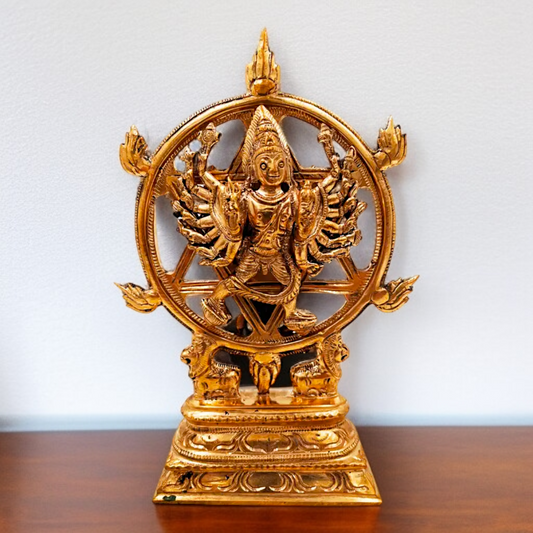 Sudarshana Vigraham swami standing Panchaloha idol - 7.48 Inches Nikuressence