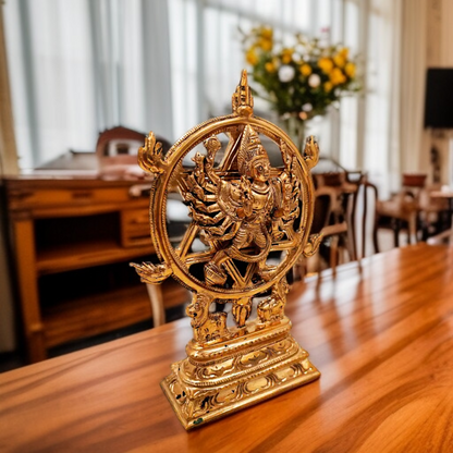 Sudarshana Vigraham swami standing Panchaloha idol - 7.48 Inches Nikuressence