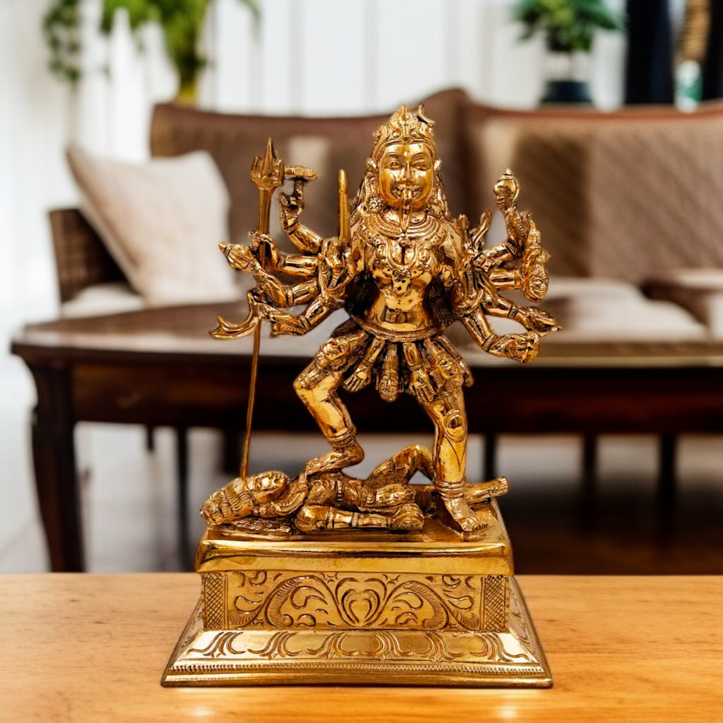 Goddess Kali Mata Standing Panchaloha idol - 10.116 Inches Nikuressence