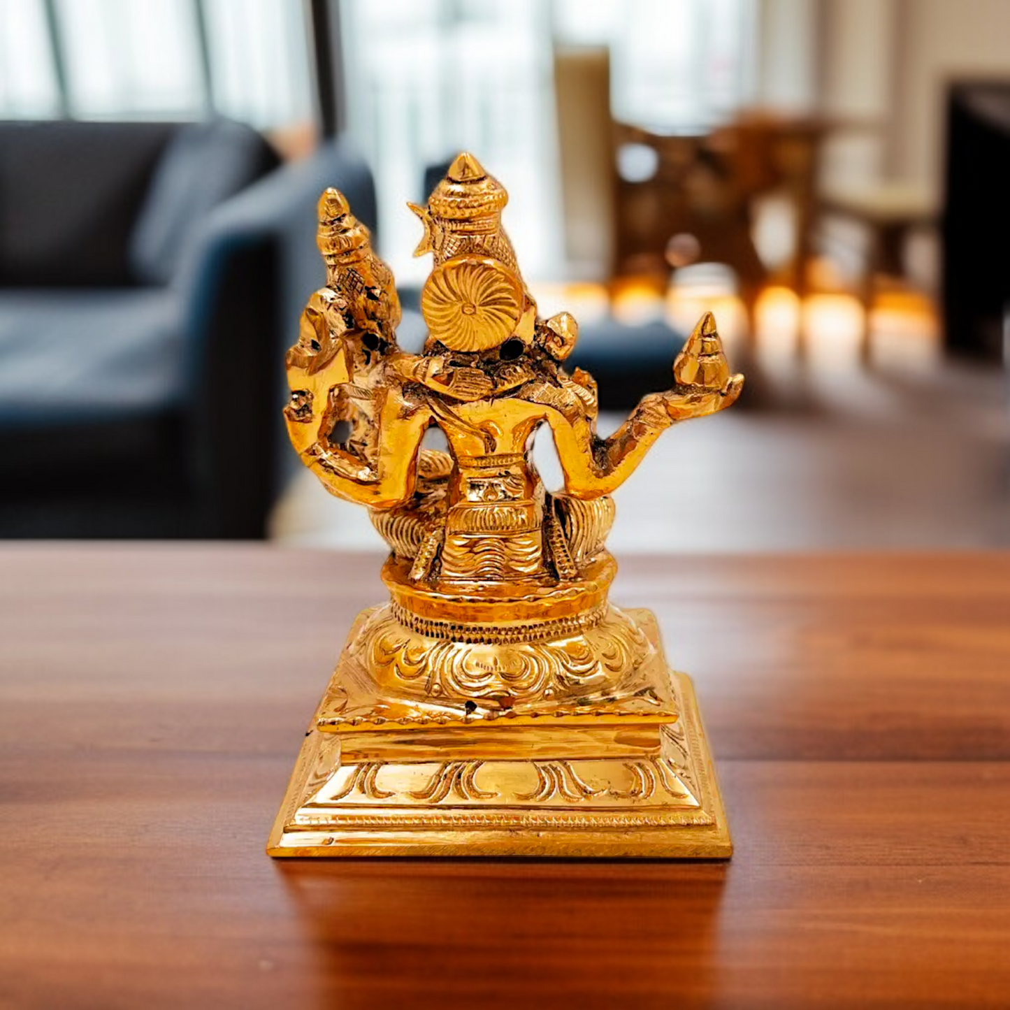 Shiva Parvati seated with Blessing Panchaloha idol - 5.118 Inches Nikuressence