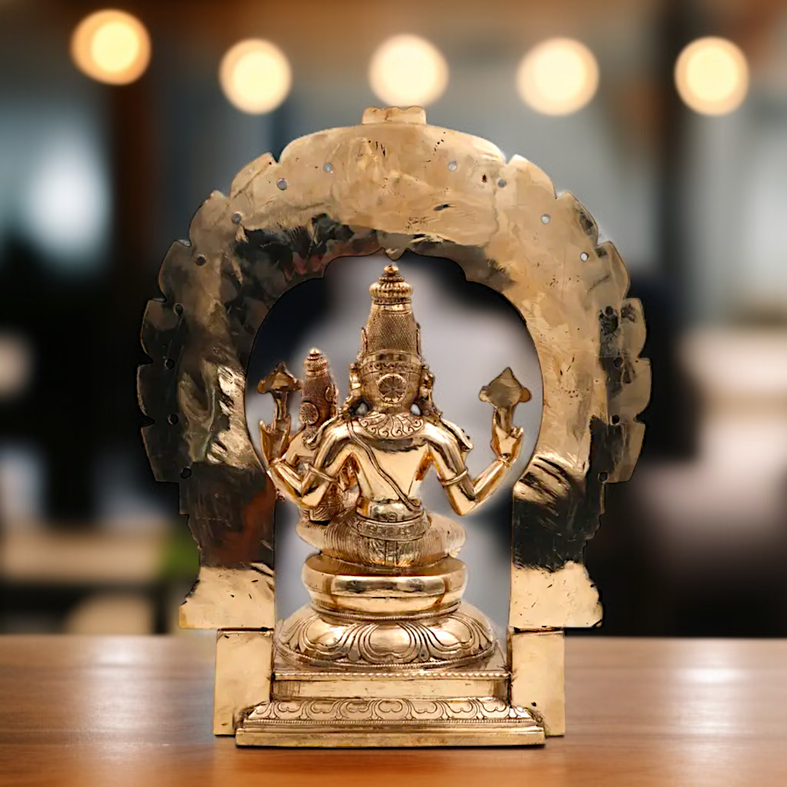 Varaha with Lakshmi seated Blessing Panchaloha idol - 16 Inches Nikuressence