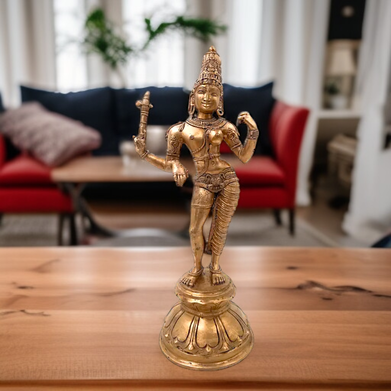 Ardhanarishvara Standing with Blessing Panchaloha idol - 13 Inches Nikuressence