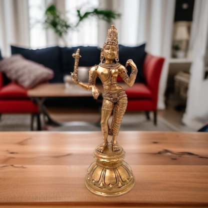 Ardhanarishvara Standing with Blessing Panchaloha idol - 13 Inches Nikuressence